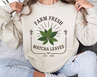 Personalized Matcha Lover Sweatshirt: Green Tea Gift