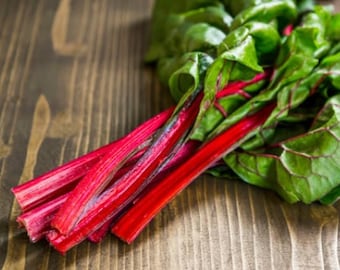 Heirloom Swiss Chard Ruby Red Organic Vegetable Seed Garden Non Gmo Container Friendly