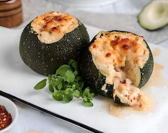 Round Zucchini Heirloom Squash Seeds - Ronde de Nice, Summer Courgette, Organic, Non-GMO