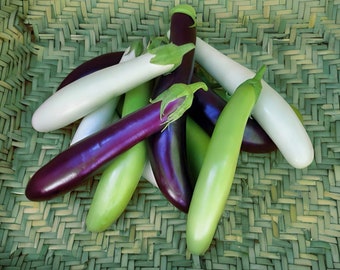 Fingerling Mix Eggplant Heirloom Seeds - Organic, Non-GMO