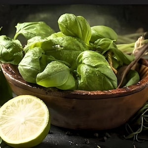 Heirloom Lime Basil Herb Seeds - Organic, Non-Gmo, Container Friendly
