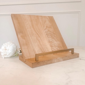 Cookbook Stand With Removeable Charcuterie Board, Cookbook holder, Recipe Stand,Wooden Cookbook Stand Recipe Book Holder House Warming Gift