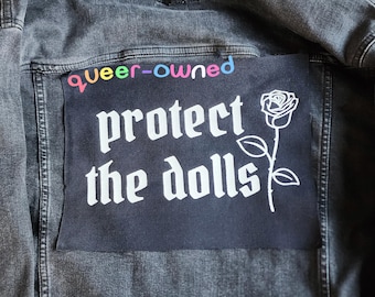 protect the dolls sew on back patch | lgbtq activism