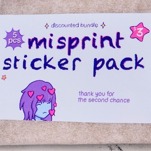 misprint sticker pack | discounted bundle | cute & colorful