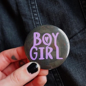 boygirl | pin back buttons | 2.25"