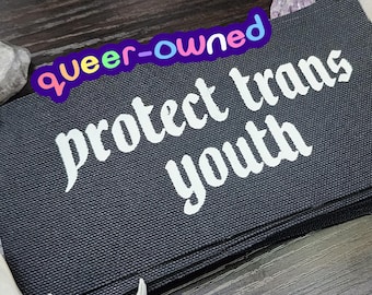 protect trans youth sew on patch | lgbtq activism