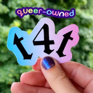 t4t trans sticker | queer owned | lgbtq pride