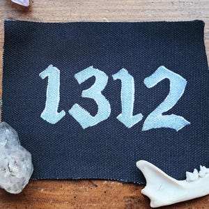 1312 sew on patch | acab patch | diy punk fashion accessory