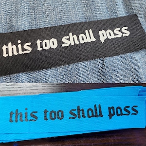 this too shall pass sew on patch | punk patch | diy punk fashion