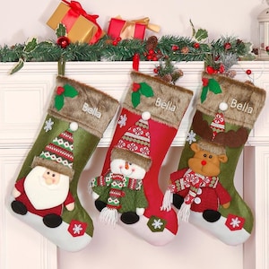 Calcetines navideños con nombre, calcetines de punto, decoración navideña, calcetines con nombre, calcetines de muñeco de nieve, calcetines navideños, regalo para niño, regalo de Navidad