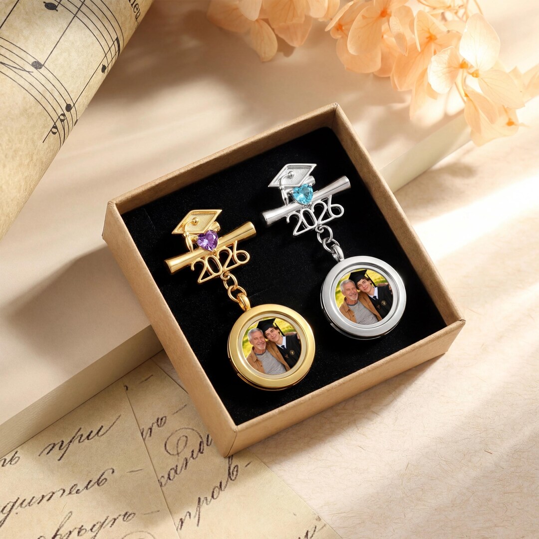 Graduation Brooches Custom Photo Brooch,graduation Photo Gift,grad Memorial Gift,memorial ...