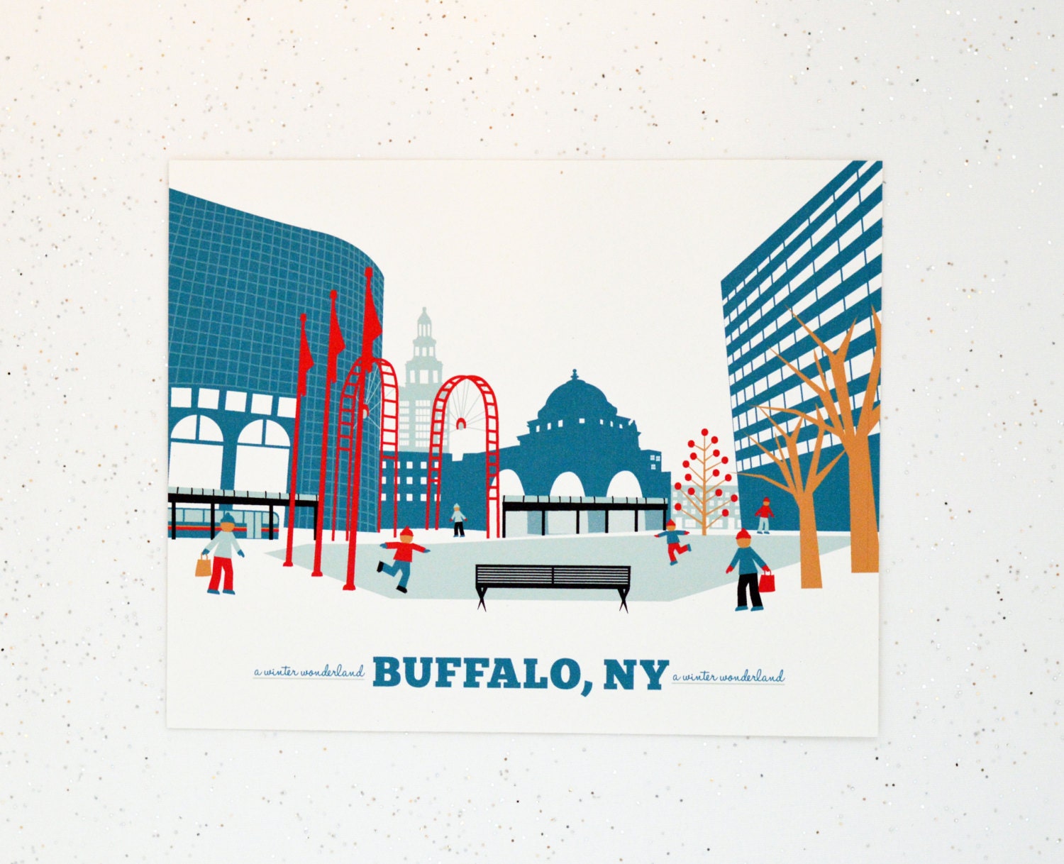 Buffalo NY Main Street Print Gift for Him or Her 15 gift Etsy