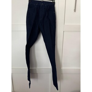 Jean Wrangler vintage 14 MWZ coupe cowboy fuselé bleu indigo TN-O image 3