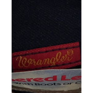 Jean Wrangler vintage 14 MWZ coupe cowboy fuselé bleu indigo TN-O image 11