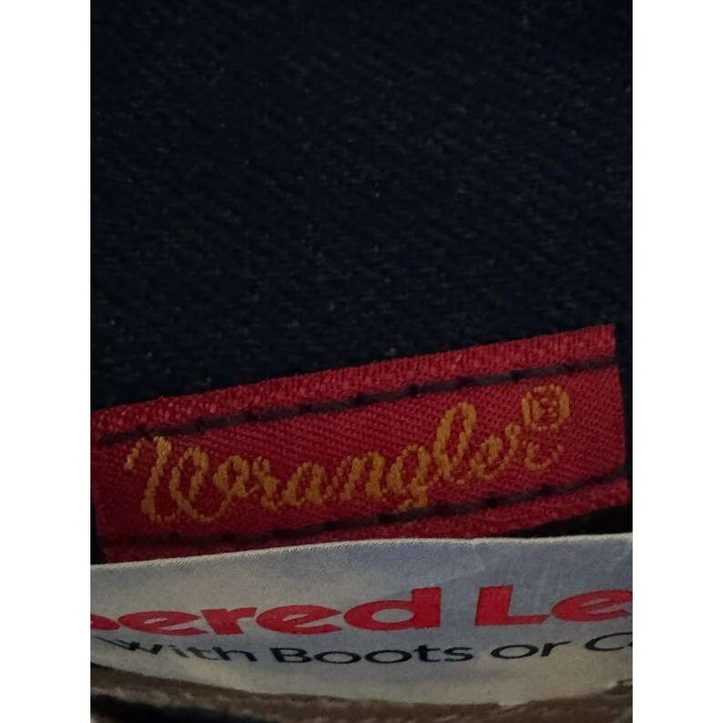 Jean Wrangler vintage 14 MWZ coupe cowboy fuselé bleu indigo TN-O image 11
