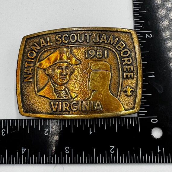 Vintage 1981 National Scout Jamboree Virginia Belt Buckle George Washington