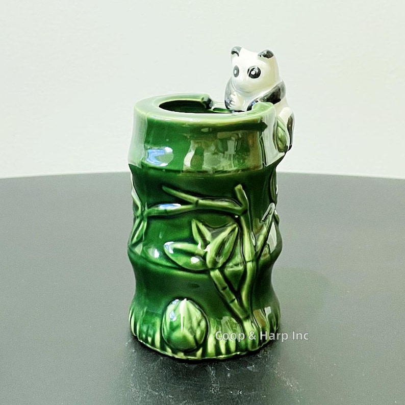 3-stalk 6" Lucky Bamboo Live Indoor Plant With Ceramic Panda Vase, Live ...