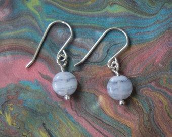 Spring Thaw: RUN-OFF drop earrings with Purple Lace Agate