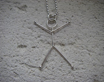Victory Stick Figure Necklace