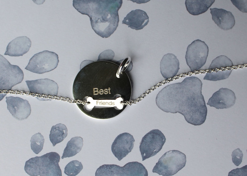 Doghuman Best Friends Necklace in Sterling Silver Bone Etsy