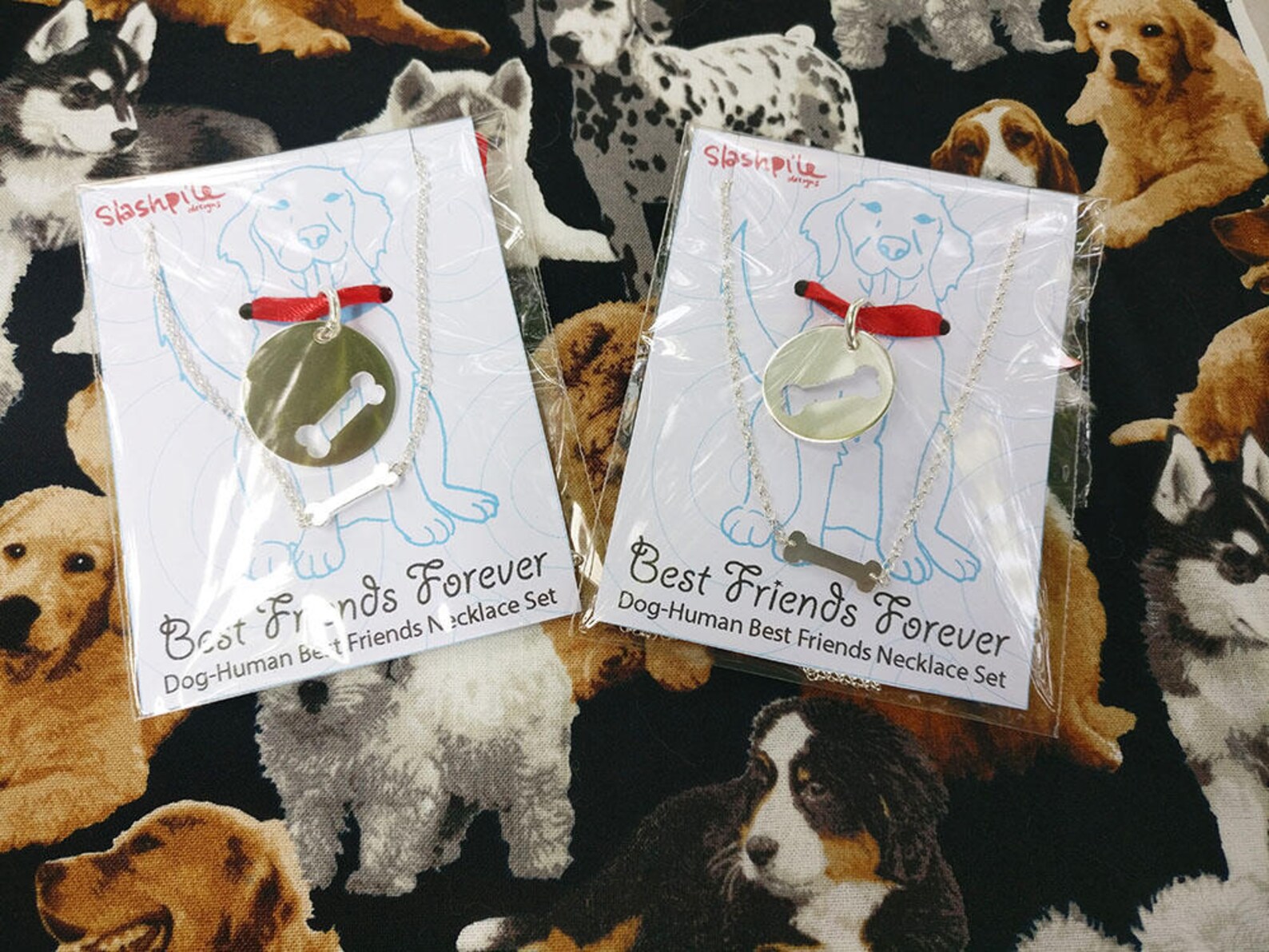 Doghuman Best Friends Necklace in Sterling Silver Bone Etsy