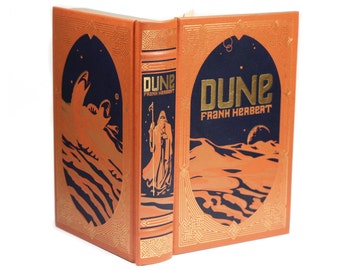 Handmade 'Dune' Hollow Book Box: Secret Stash with Magnetic Closure