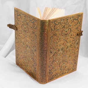 Ring Holder Book Box Handmade Blank Journal Handmade Write Your Own Story Wedding Engagement Proposal Ring Pillow Heart Gold - CUSTOM ORDER