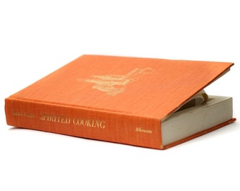 Caja de Libro Hueca: Caja Fuerte Naranja para Libros de Cocina "Cocina con Espíritu" - Almacenamiento Oculto