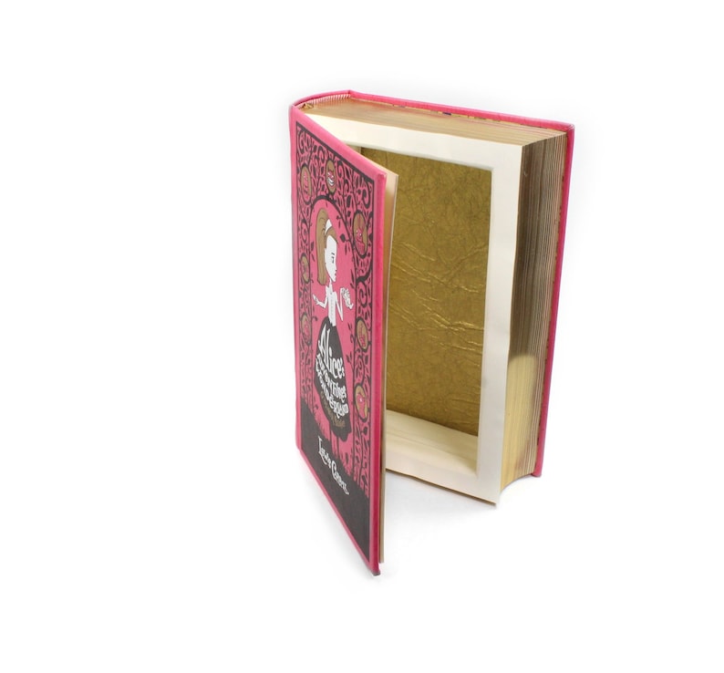 Alice In Wonderland Hollow Book, Alice's Adventures In Wonderland, Handmade Booksafe, Large Book Box, Fairytale Gift, Pink CUSTOM ORDER image 1