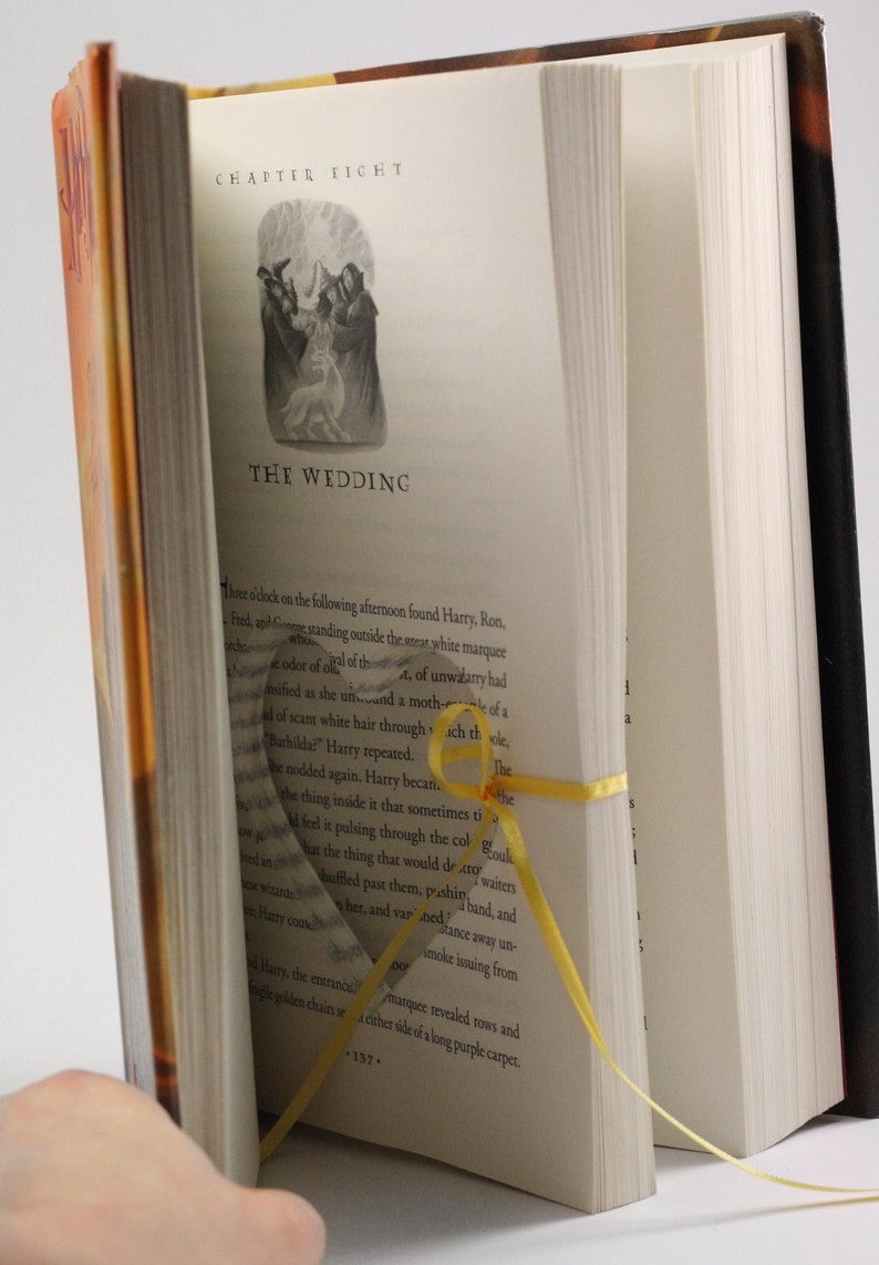 Harry Potter Wedding Engagement Ring Holder Hollow Book Etsy