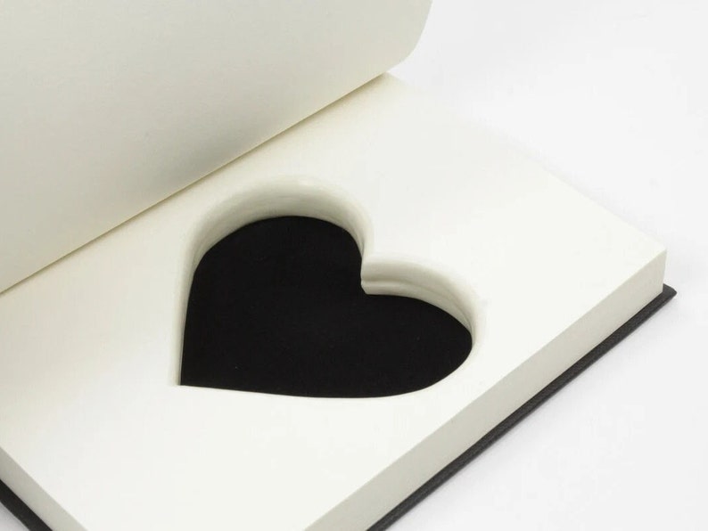Ring Holder Book Box Handmade Blank Journal Handmade Write Your Own Story Wedding Engagement Proposal Ring Pillow Heart Shape CUSTOM ORDER image 5