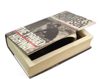 Hunter S Thompson Hollow Book Box Handmade Secret Stash Gift Box Large Booksafe The Proud Highway With Magnet Closure - CUSTOM ORDER