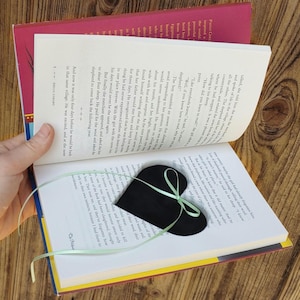 The Alchemist Ring Holder Hollow Book Box Handmade Real Hardcover Book Heart Shaped Cutout and Ribbons For Wedding Proposal - CUSTOM ORDER