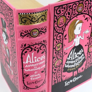 Alice In Wonderland Hollow Book, Alice's Adventures In Wonderland, Handmade Booksafe, Large Book Box, Fairytale Gift, Pink CUSTOM ORDER image 9