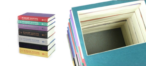 Harry Potter 7 Book Stack Wedding Card Box Booksafe Handmade Etsy