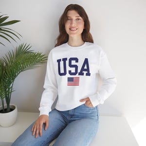 USA Flag Sweatshirt, USA Sweatshirt, Patriotic Sweatshirt, American Flag Sweatshirt, America Sweatshirt, Retro Sweatshirt