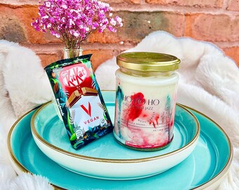 Colourful Ho Ho Ho and all that jazz Christmas Scented Candle Gift Set, Christmas gift/Present, Candle Gift Box, Happy Christmas Gift, Xmas