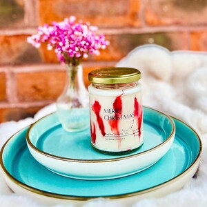 Colourful Merry Christmas Scented Candle, perfect Christmas gift/Present, Candle Gift Box, Happy Christmas Gift, Xmas Candle, selection box