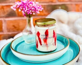 Colourful Merry Christmas Scented Candle, perfect Christmas gift/Present, Candle Gift Box, Happy Christmas Gift, Xmas Candle, selection box