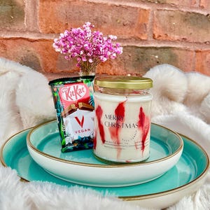 Colourful Merry Christmas Scented Gift Box Candle Christmas gift/Present, Candle Gift Box, Happy Christmas Gift, Xmas Candle, selection box
