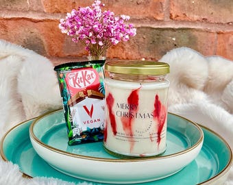 Colourful Merry Christmas Scented Gift Box Candle Christmas gift/Present, Candle Gift Box, Happy Christmas Gift, Xmas Candle, selection box