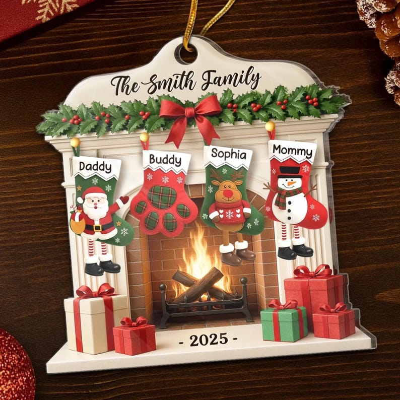 Custom Photo Wood Ornament - Personalized Christmas Birthday Gifts For Mom, Dad, Brother, Sister, Kids - Postmarked With Love