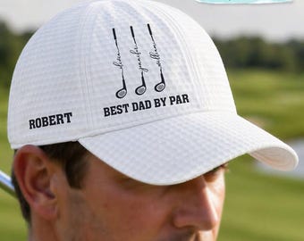 Father's Day Gifts, Best Dad Grandpa By Par Golf Clubs - Personalized Classic Cap - Father's Day, Gift For Dad, Grandpa