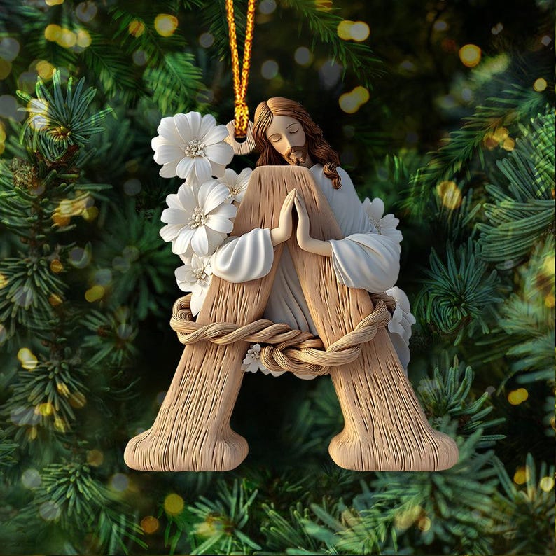 Holy Letter Ornament Personalized Christian Ornament, Personalized