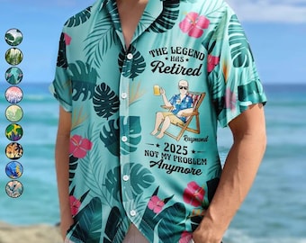 The Legend Has Retired Personalized Hawaiian Shirt - Gift for Men