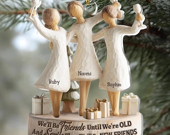 We'll Be Friends Until We're Old And Senile - Personalized 1-Layer Acrylic Ornament, Home Decor Gift for Friends, Friendship Ornament