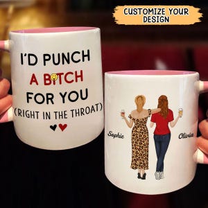 Personalized Elderly Couple Ceramic Mug With Names