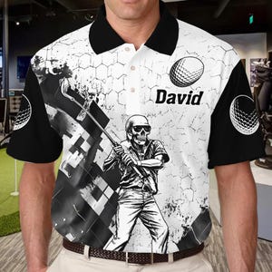 Look For Balls - Personalized Golf Polo Shirt, Personalized Short Sleeve Golf Lover Shirt, Dad Birthday Gift, Custom Polo for Golfer