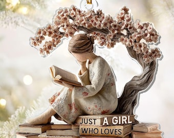 Just A Girl Who Loves Books - Personalized 1-Layer Acrylic Ornament