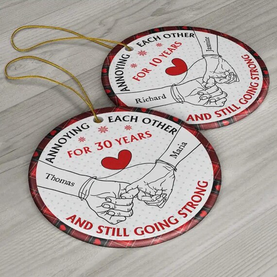 Christmas Gift For Couple Personalized Custom Circle